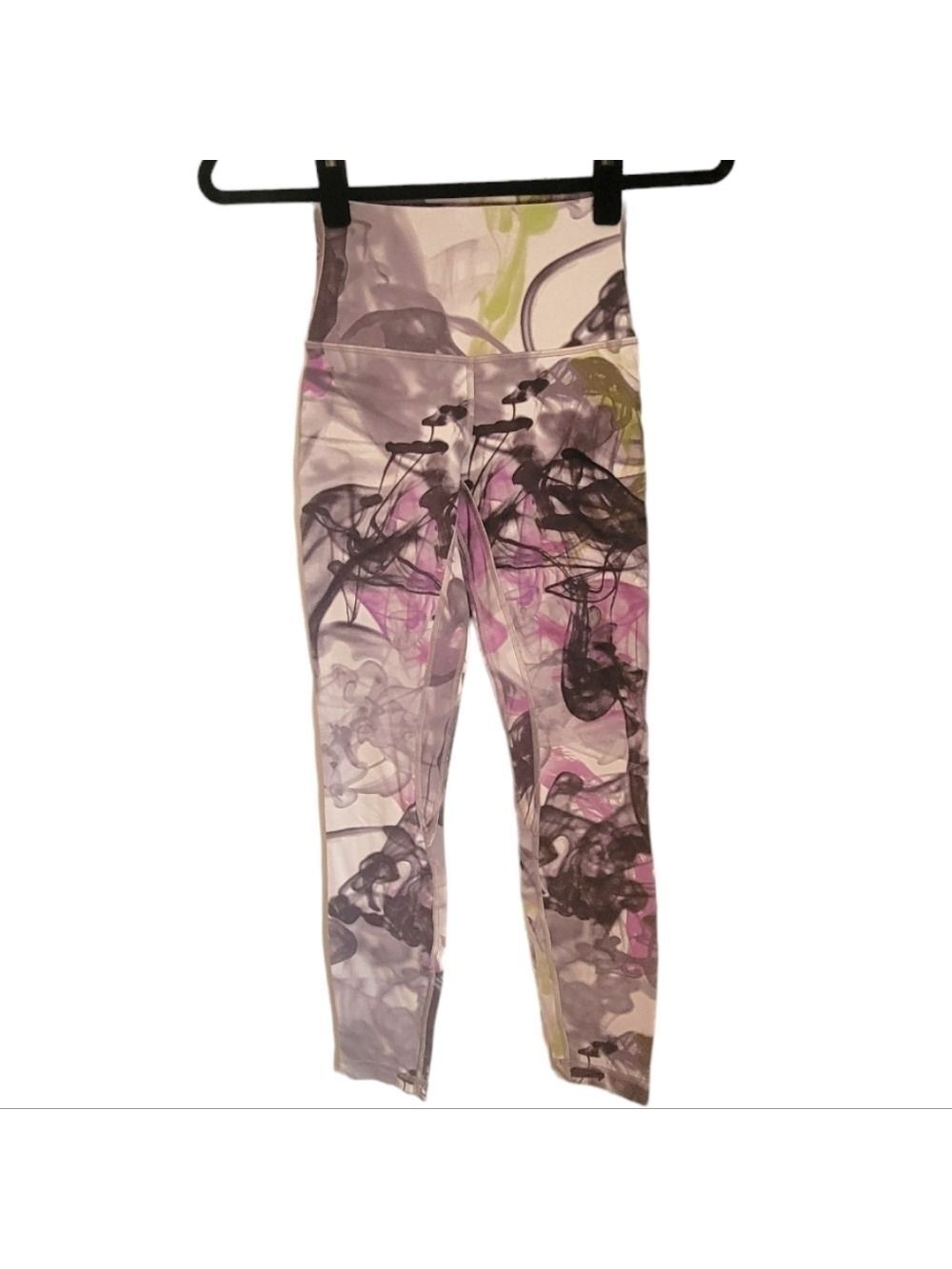 Lululemon Gray Neon Leggings Womens size 2
